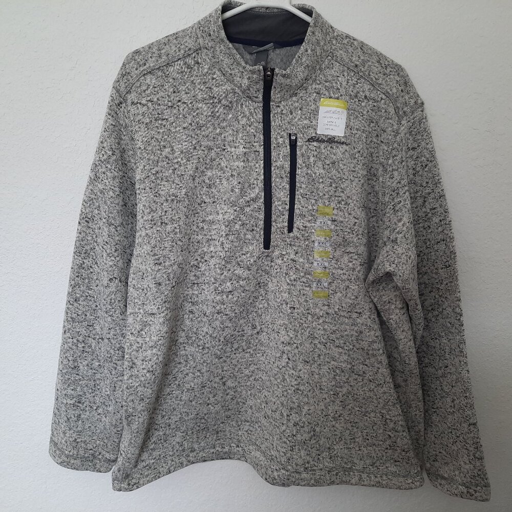 NWT Eddie Bauer Men’s Quarter Zip Sweater Size XXL